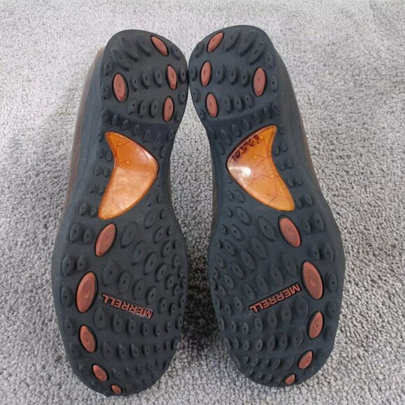 Merrell Eden Moc Womens 8 Shoes Brown Leather Slip On Casual Loafers - Picture 2 of 9